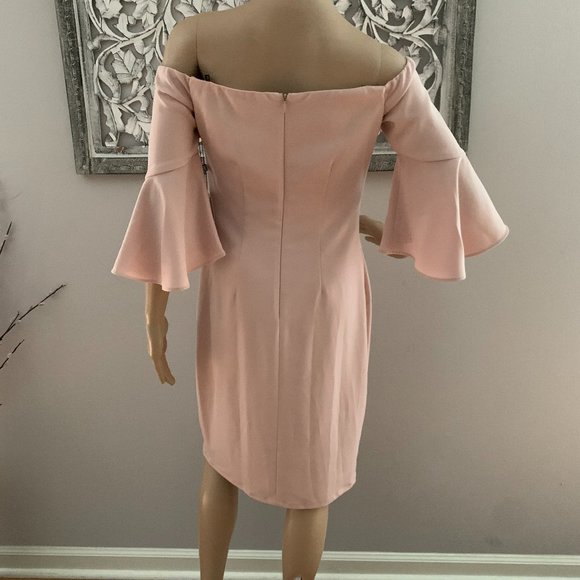NWT LAUNDRY BY SHELLI SEGAL Blush Cocktail Dress - Picture 5 of 7